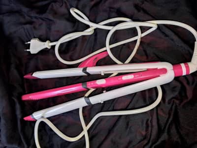Hair curler crimper straightener