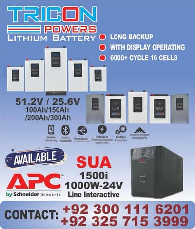 APC UPS 650VA, 750VA,1000VA,1500VA,2000VA,2.2KVA,3KVA,5KVA,6KVA,10KVA