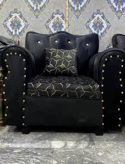 3 x SOFA SET BLACK COLOR