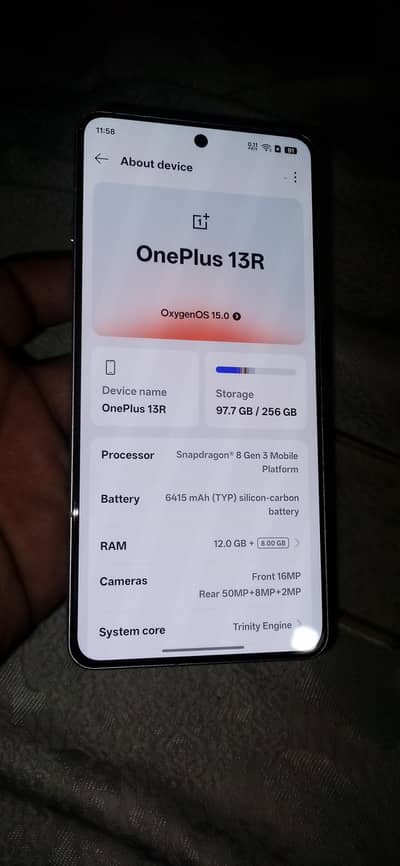 OnePlus 13r 12/ 256 only exchange iphone
