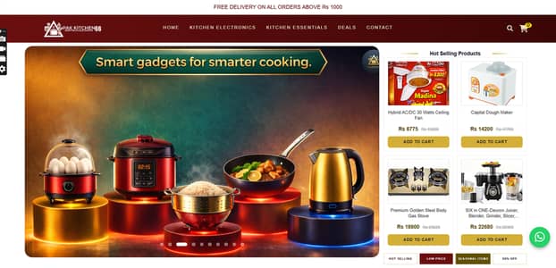 E-Commerce Electronic / Kitchen Essentail Store