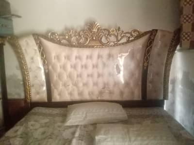 Aik bed +2side tables + allmari 3door+divider3door+dressing mirror