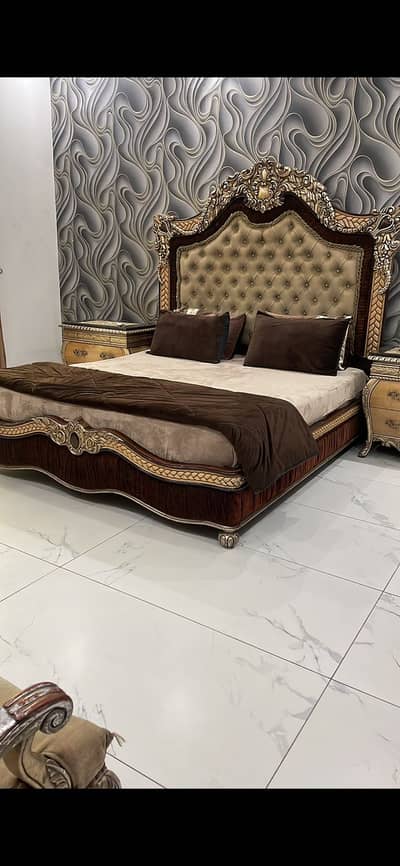 Bed \double bed\king size bed\wooden bed for sale without side table