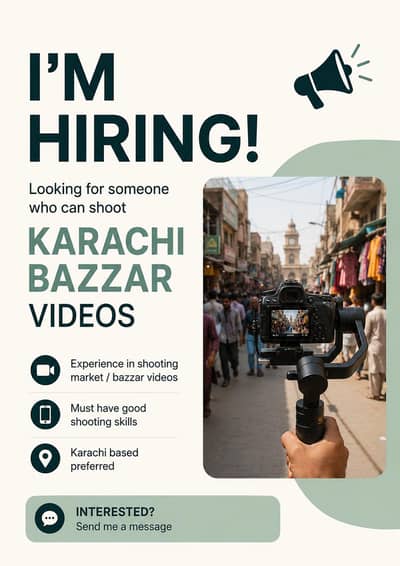 mujhe ik camera man chahiye