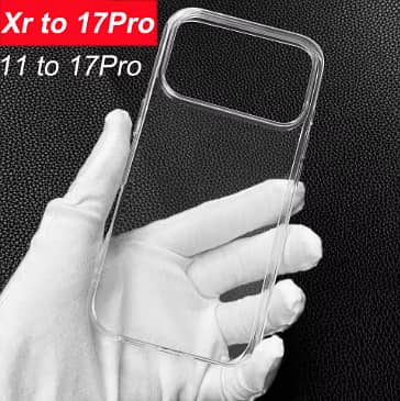 xr / 11 TO 17pro Back Cover Pouch Transparent for Converted Housing
