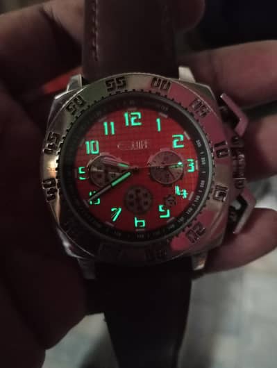 Chronograph watch for men 44 mm dial size