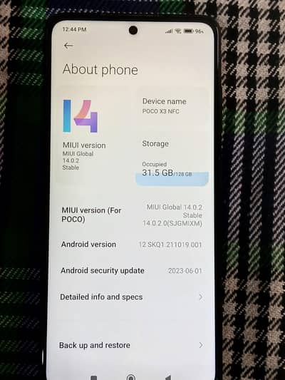Poco x3 6+2/128 gb official pta approved