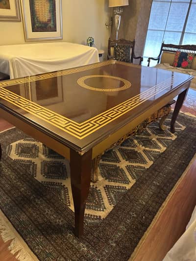 Luxury Solid Wood Dining Table – Royal Design – Premium Finish