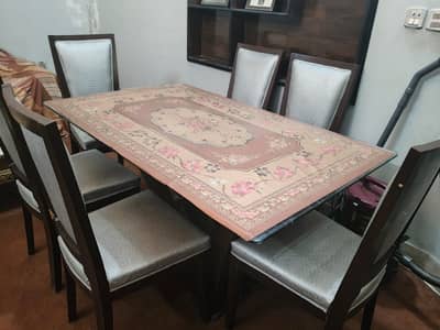 Dinning table with 6 dinning chairs