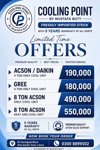 25 ton Acson chiller Ac 4years warranty