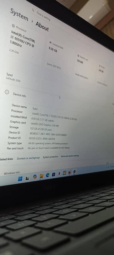 Dell Core i7 10 Gen