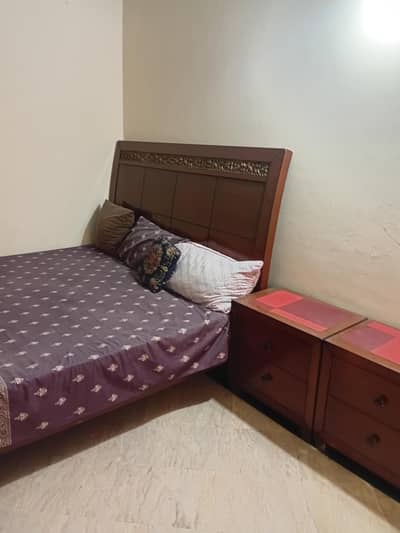 wooden bed