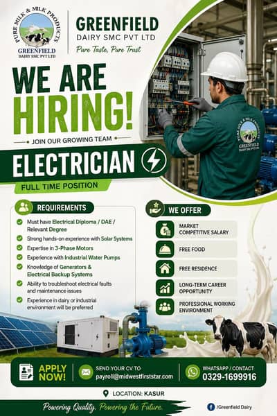 Need Electration for Dairy Farm work