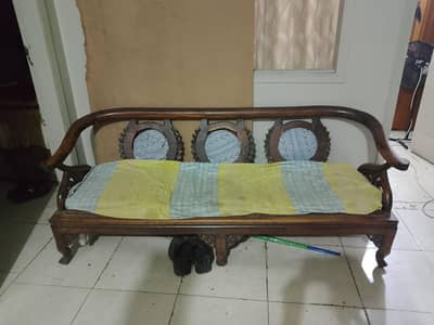 Classic Wooden Sofa Set – Strong & Vintage Design