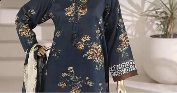 Sada Bahar 3 piece lawn suit stitched available in all size (S,M,L)