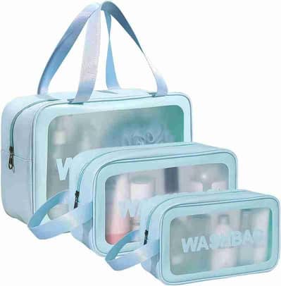 3 piece make up storage bag