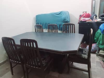 6 seater wodden dinning table set