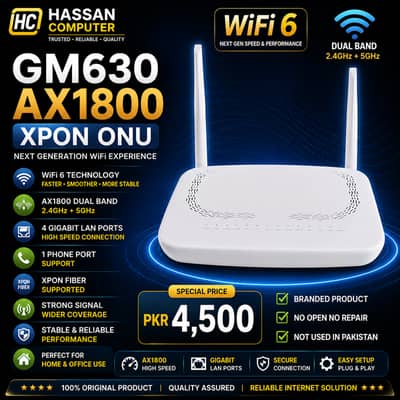 XPON (GPON & EPON) Dual Band (2.4G & 5G) Fiber Routers look like new