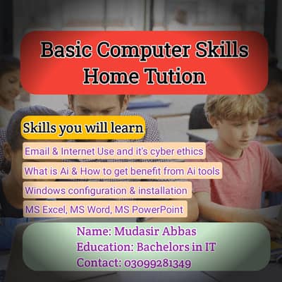 Basic Computer Skills Home Tution