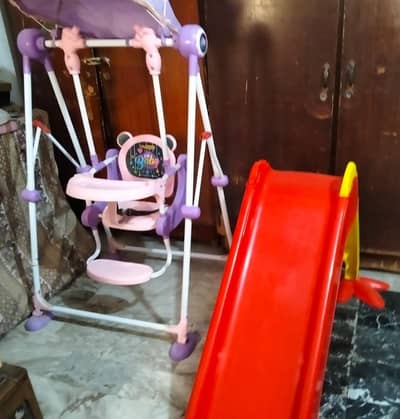 Baby swing and slide