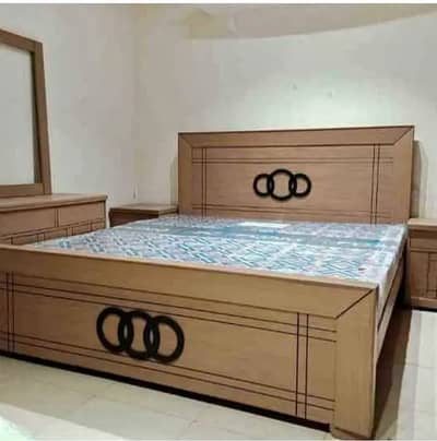 bed / bed set / wooden bed /double bed / side tables & Dressing table