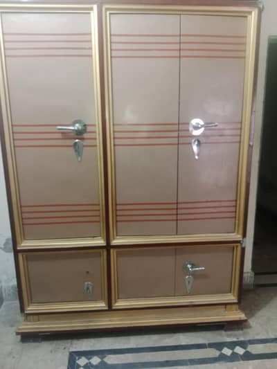 3 Door Steel Wardrobe/Almari - 2 Years Used, New Condition