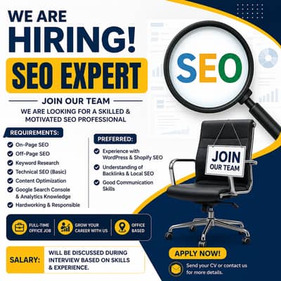 SEO Expert Required for Office Job