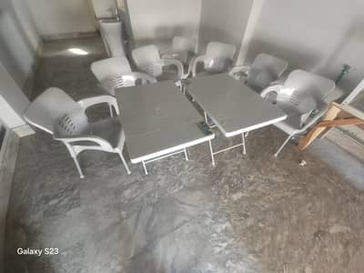 2 Table Set (8 Chairs & 2 Tables) Excellent Condtion Fello Brand