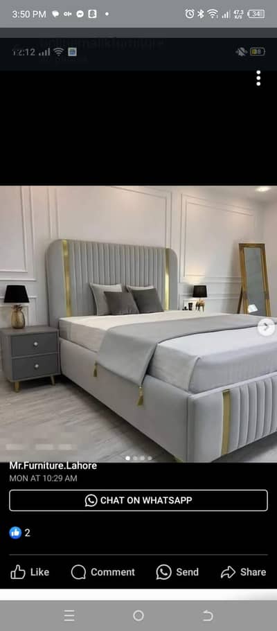 Poshish bed/king size bed/dressing table/bed set/wooden bed/furniture