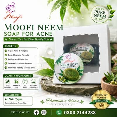 Moofi Neem Soap for Acne – Natural Herbal Skincare Solution