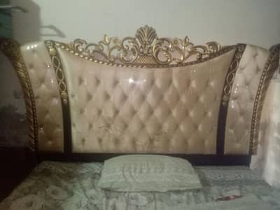 bed with metrus +2 side tble +devidr 3 dor +almari 3dor  dresing+miror