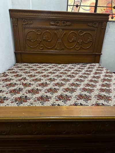 Wooden Double Bed (King Size) for Sale