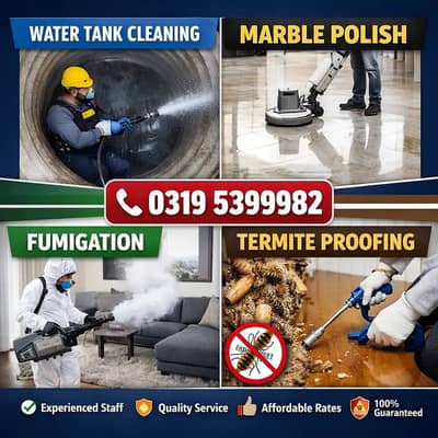 Termite Control, Pest Control Fumigation, Marble Polish, Deep cleaing