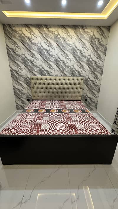 King Bedroom Set – Solid Wood + Velvet Headboard