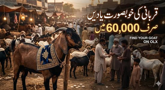 1 qurbani k bakray 60.000 (4) hen total 2lakh 40 hazar demand hai
