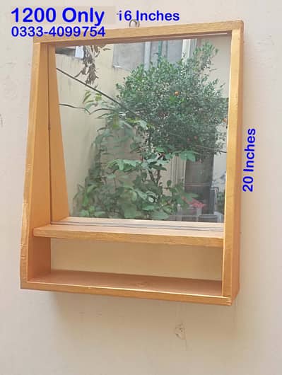 Mirror and Shelf Wooden