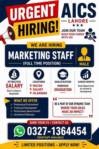 Urgent Hiring