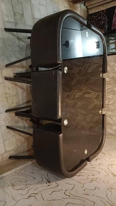 dinning tableglass with iron