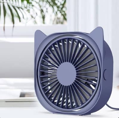 Mini Cat Ear Fan Blue USB Rechargeable (Delivery Only - COD Available)