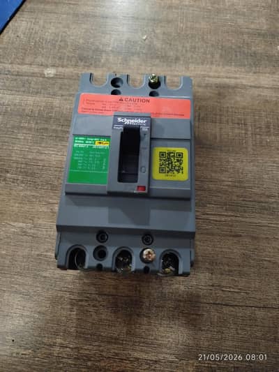3 Phase (Pole) Schneider Electric Breaker 60A Used