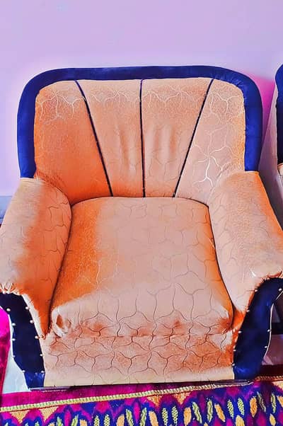GOLDEN BROWN SOFA SETT