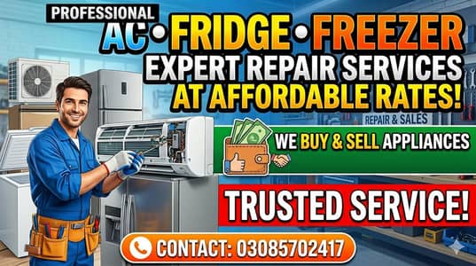 Repairing any type of ac/fridge etc At cheap price