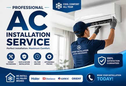Professional AC Installation in islamabad/Bahria/DHA