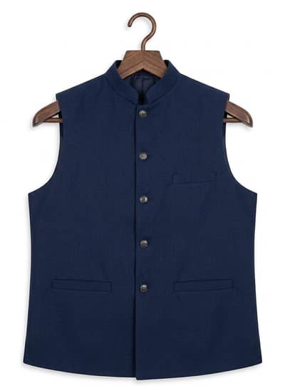 Brand New Premium Navy Blue Waistcoat – Size Large (Unused/Untouched)