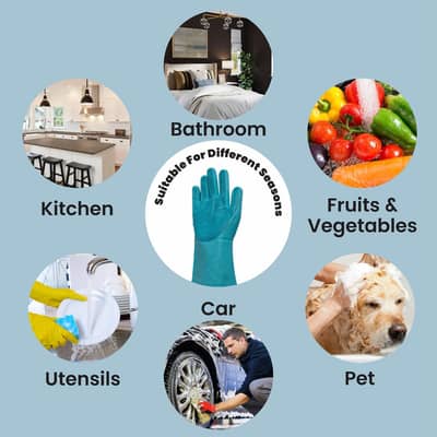 Silicone Cleaning Gloves – Heat Resistant Kitchen & Washing Gloves