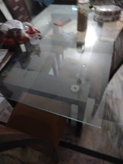 chairs and table with wood frame