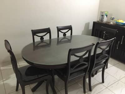 Dining table with 6 chairs
