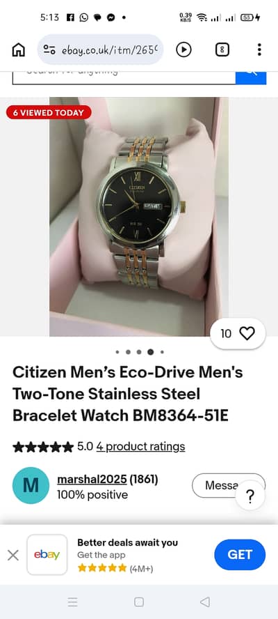 Eco drive watch with datee day