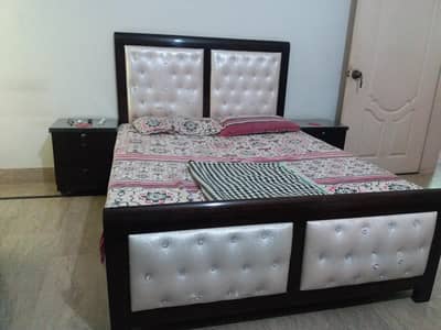 wooden bed