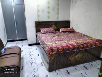 Amaan Plaza 2nd Floor Fully Furnished Flat 1 Bed With Living Open Kitchen in Johar town phase 2